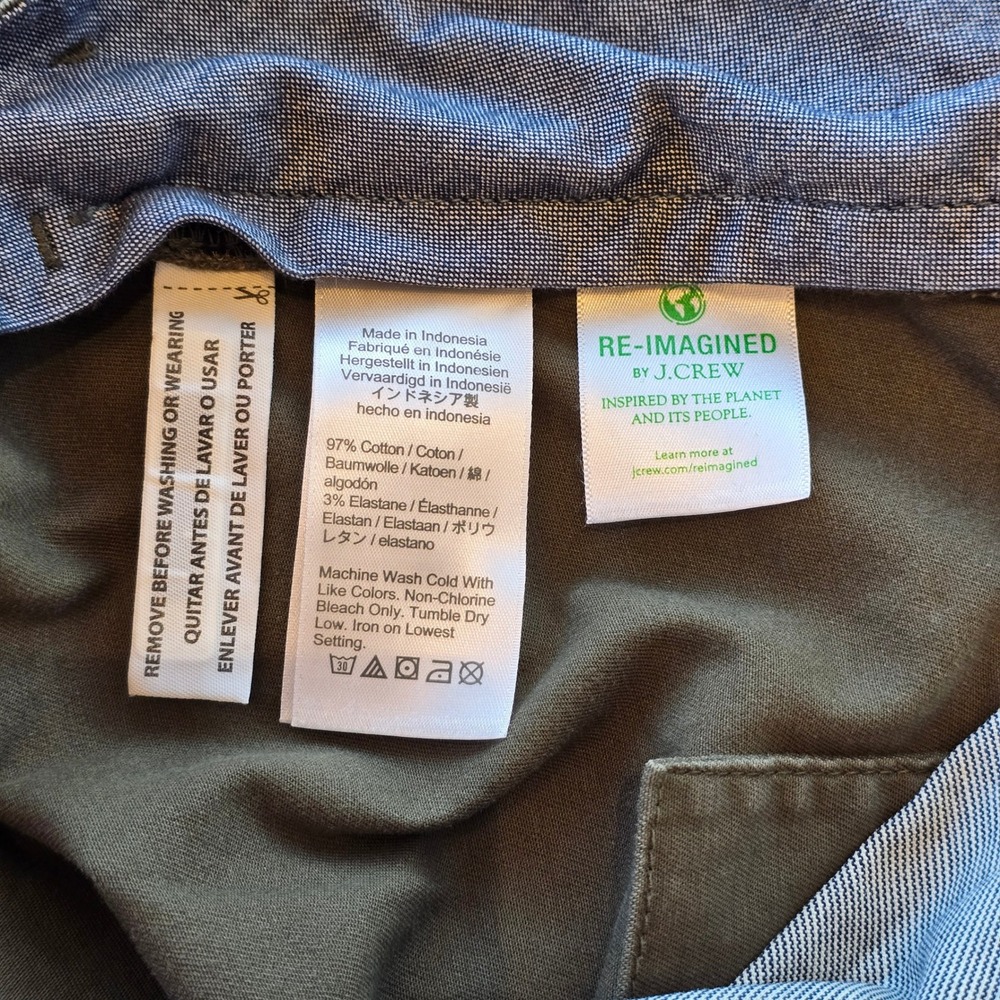 J.Crew 484 Slim Fit Chino Pants Mens 32x32 Olive Green Stretch Re-Imagined - Picture 4 of 7
